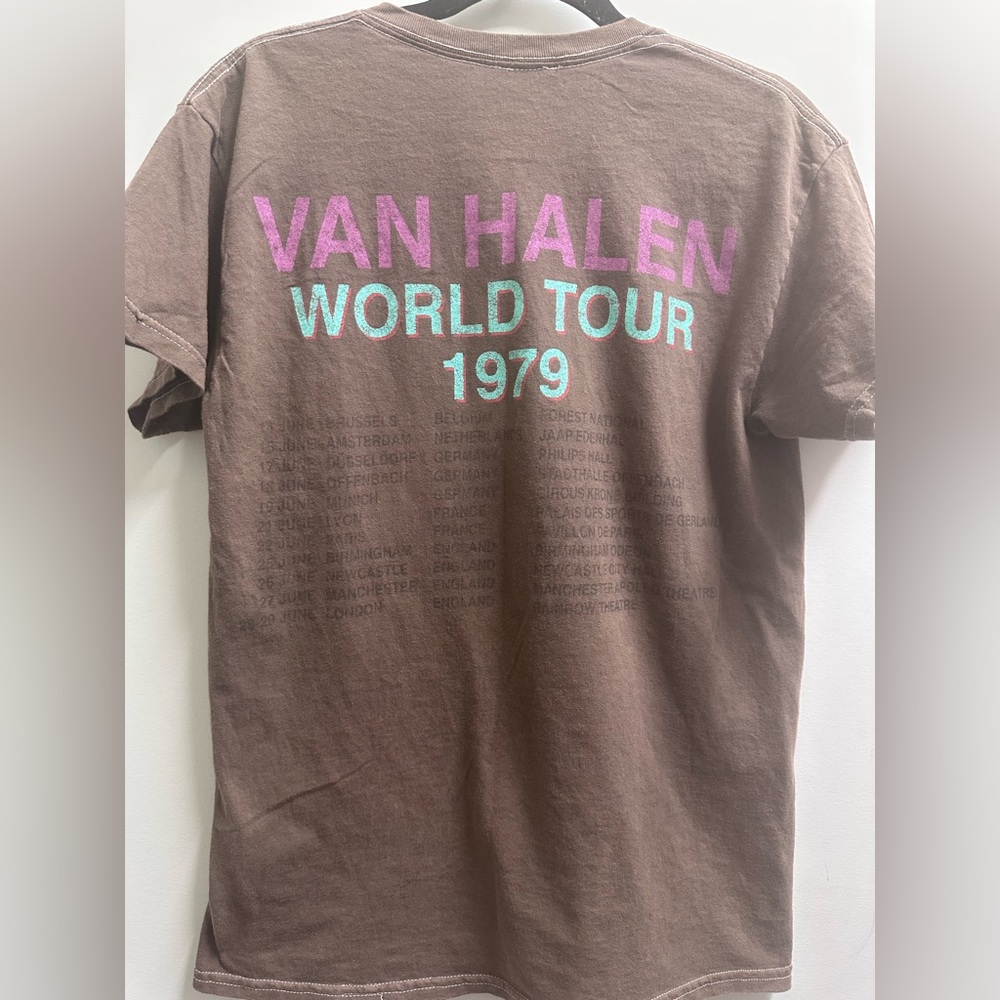 NWOT Van Halen Brown Graphic Tee Vintage retro - Picture 2 of 3